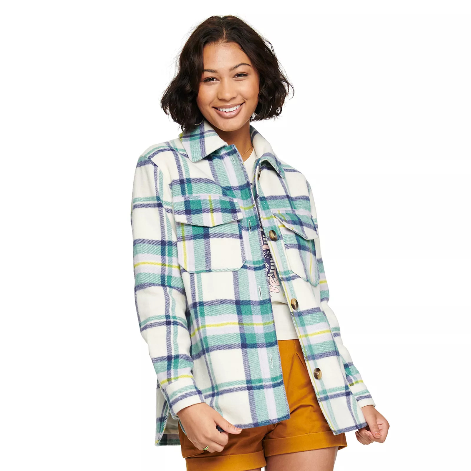 Juniors' SO Sherpa Shacket, Girl's, Size: Medium, Natural | Kohl's