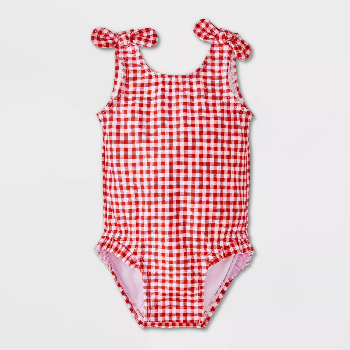 Baby Girls' Gingham One Piece Swimsuit - Cat & Jack™ Red | Target