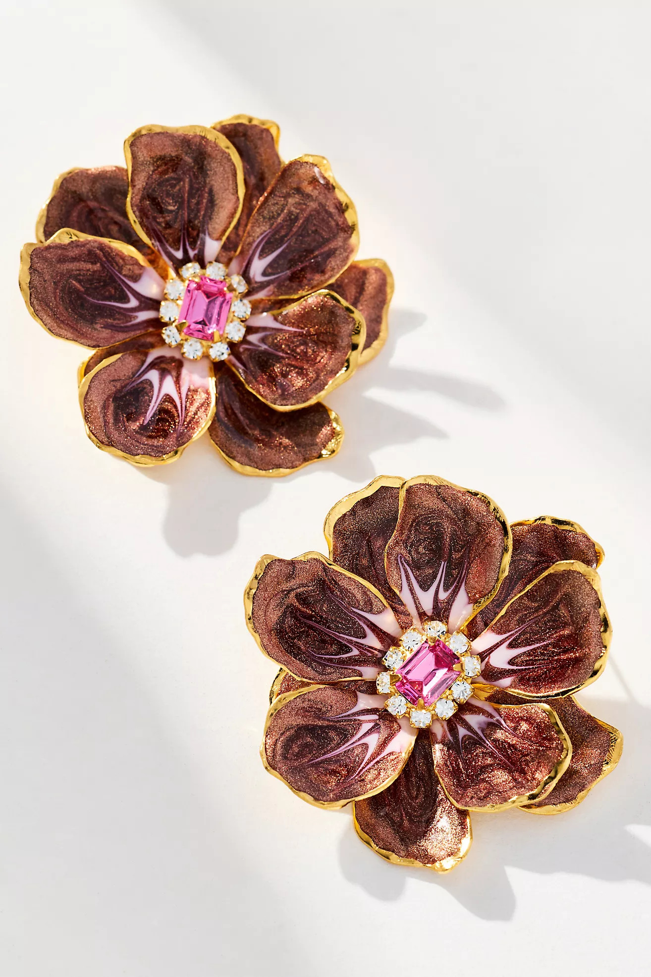 The Pink Reef Handpainted Earrings | Anthropologie (US)