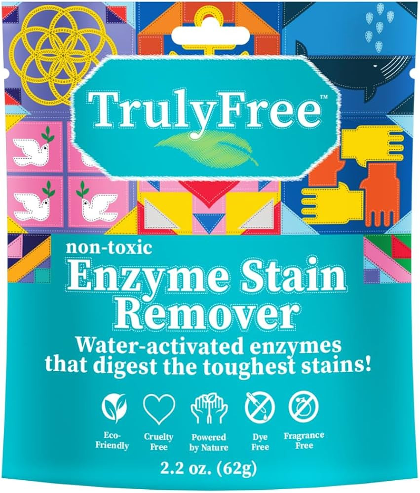 Truly Free Enzyme Laundry Stain Remover - Natural Laundry Detergent Booster for Blood, Grass, Pet... | Amazon (US)