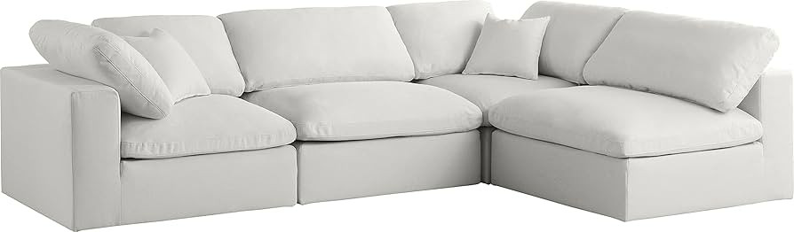 Meridian Furniture Plush Collection Contemporary Down Filled Cloud-Like Comfort Overstuffed Velve... | Amazon (US)