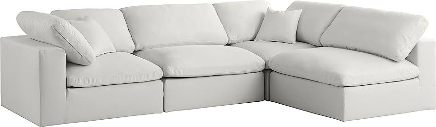Meridian Furniture Plush Collection Contemporary Down Filled Cloud-Like Comfort Overstuffed Velve... | Amazon (US)