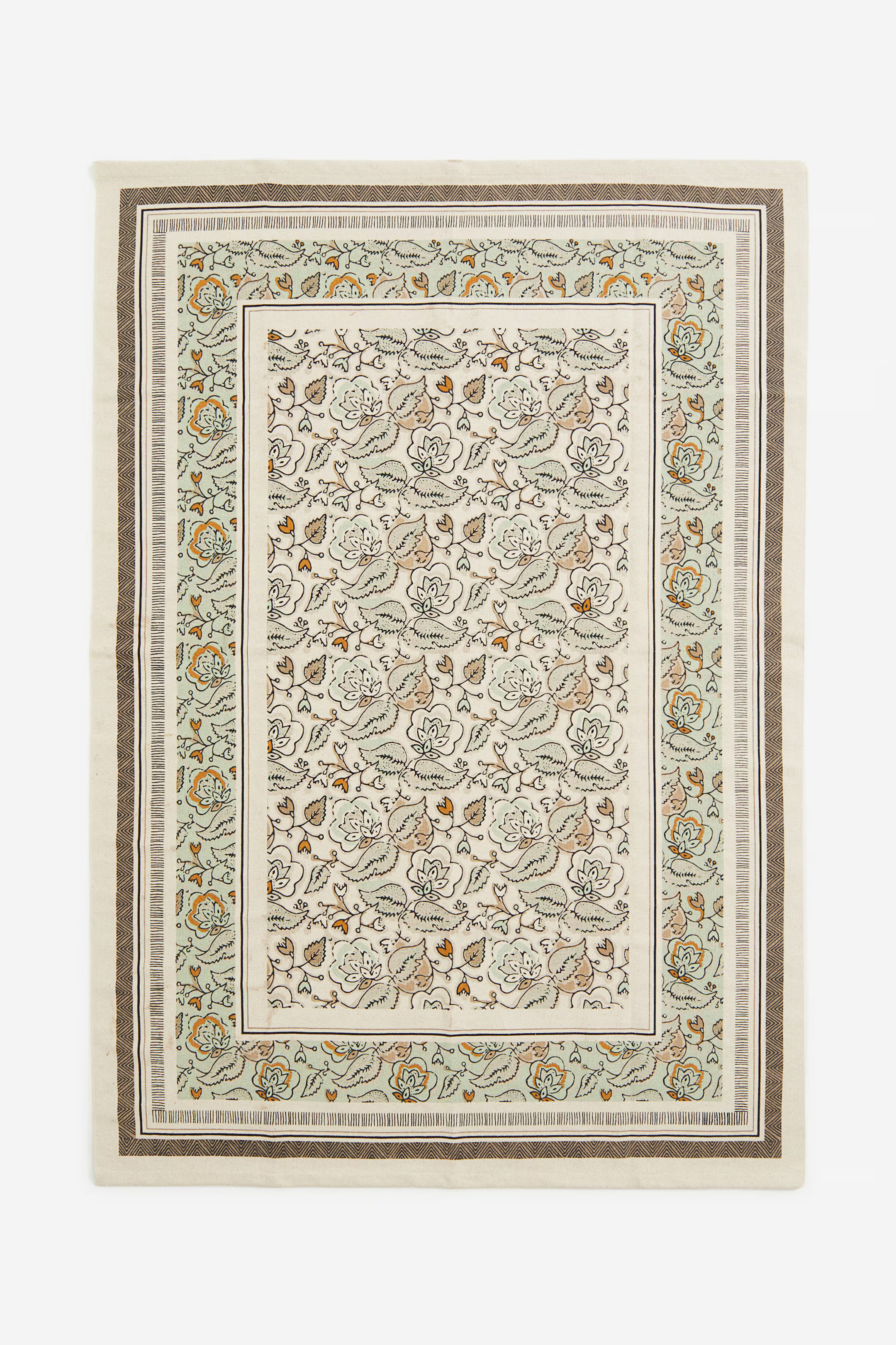 Patterned Cotton Rug - Khaki green/patterned - Home All | H&M US | H&M (US + CA)