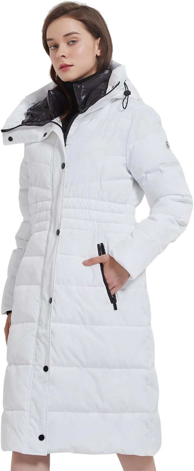 IKAZZ Women's Winter Coats, Thickened Warm Insulated Vegan Down Long Parka Jacket with Hood | Amazon (US)