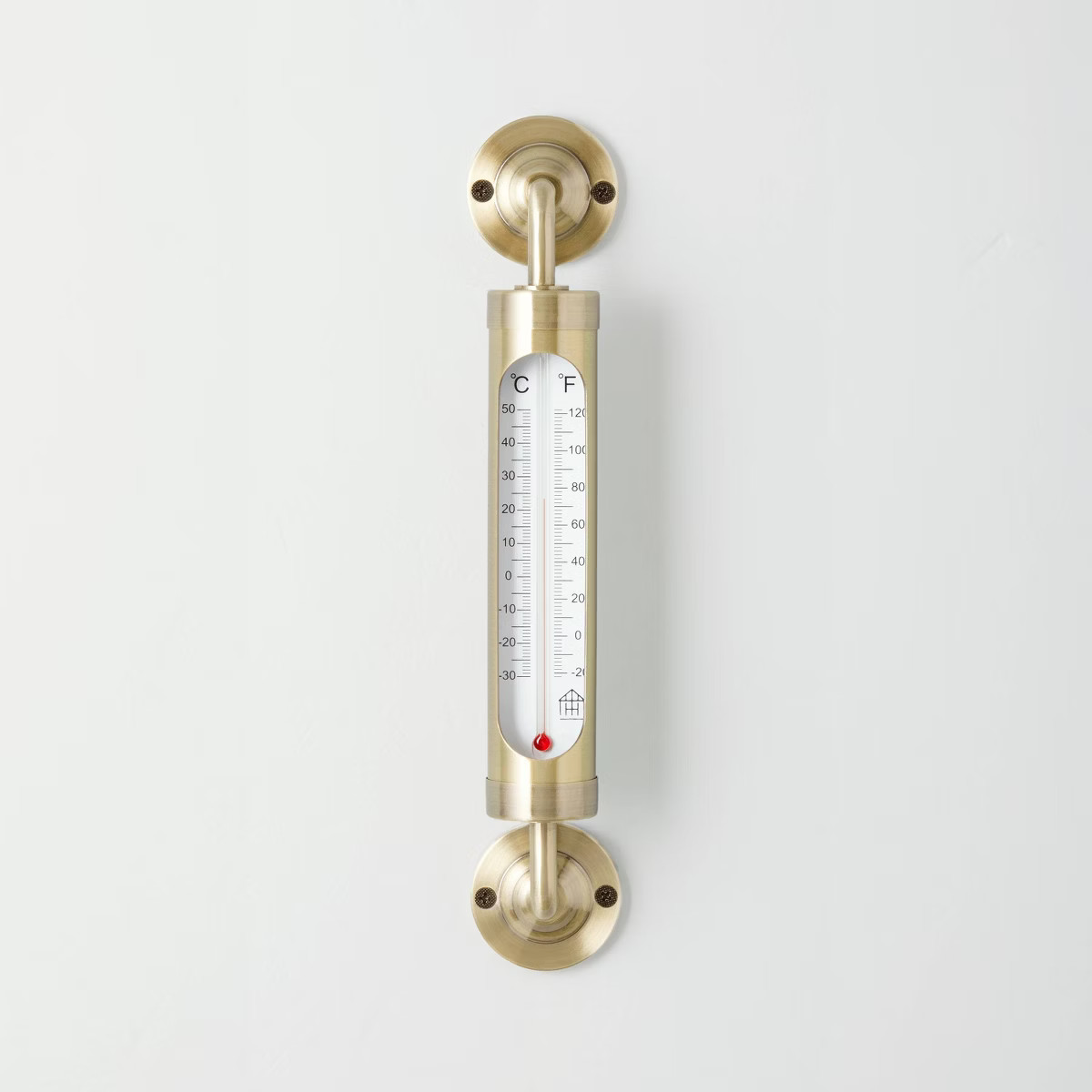 Brass Outdoor Weather Thermometer - Hearth & Hand™ with Magnolia: Wall-Mountable, Analog Displa... | Target