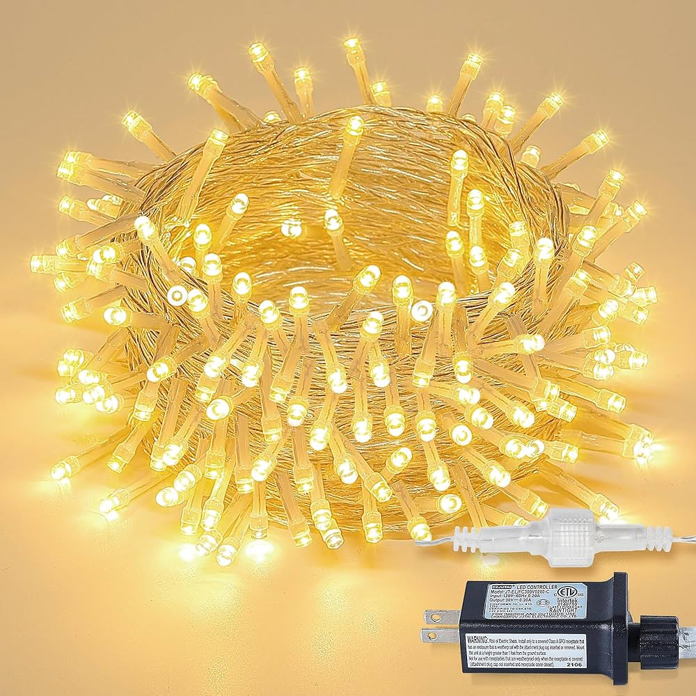 String Lights Indoor Bedroom, 100 LED 33FT Fairy String Lights Outdoor Waterproof, 8 Modes Connec... | Amazon (US)