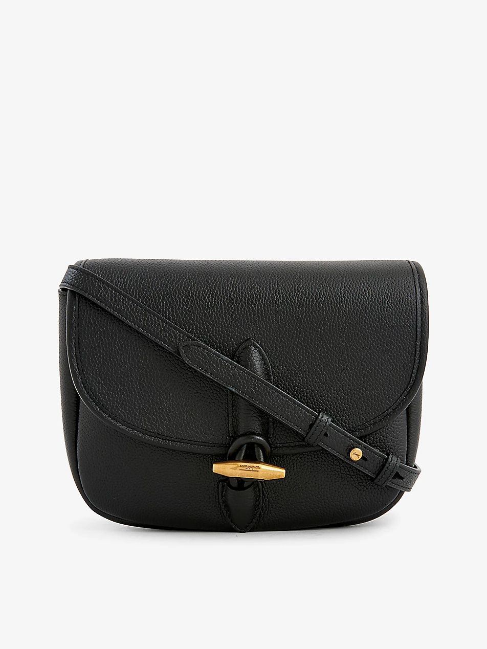 Buckle-embellished leather cross-body satchel bag | Selfridges