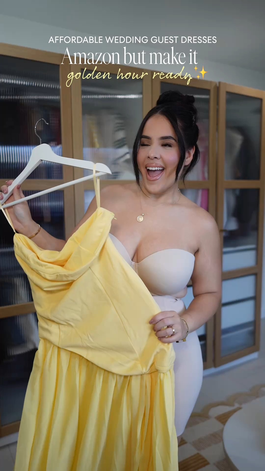 This yellow strapless maxi wedding guest dress is the ultimate summer wedding look. The high leg slit adds the perfect touch of flirty elegance. Ideal for midsize and curvy wedding guest style! Wearing size L

#LTKWedding #LTKMidsize #LTKStyleTip