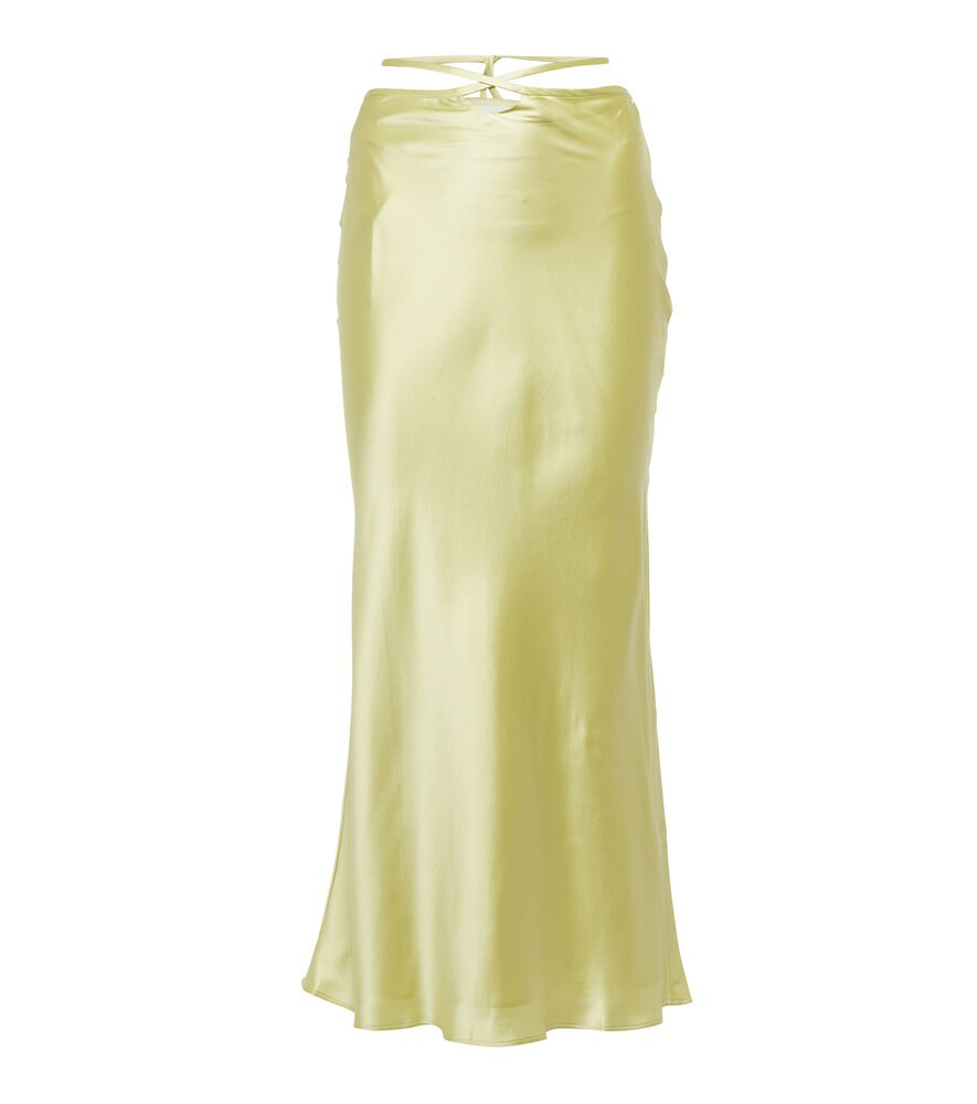 Christopher Esber Tie-trimmed silk satin midi skirt | Mytheresa (INTL)