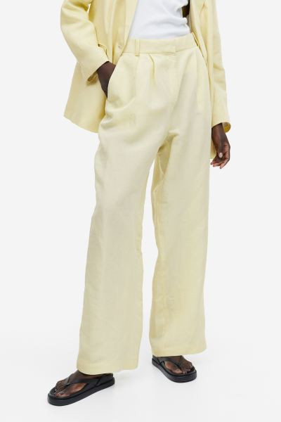 Wide-leg Linen-blend Pants | H&M (US + CA)