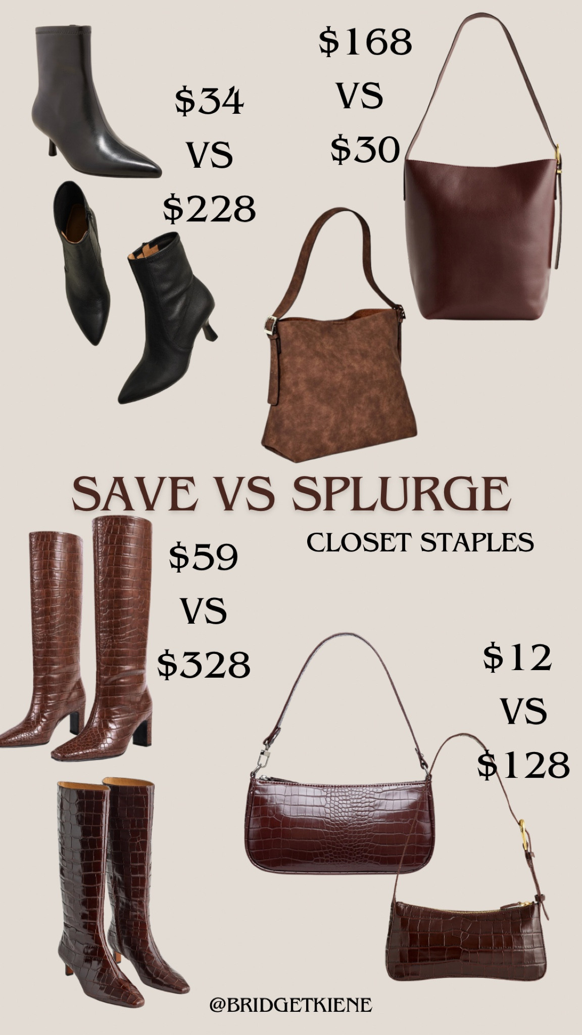 Save VS splurge 

Loving these looks for less on these closet staples 🤎🖤

#LTKItBag #LTKShoeCrush #LTKCyberWeek