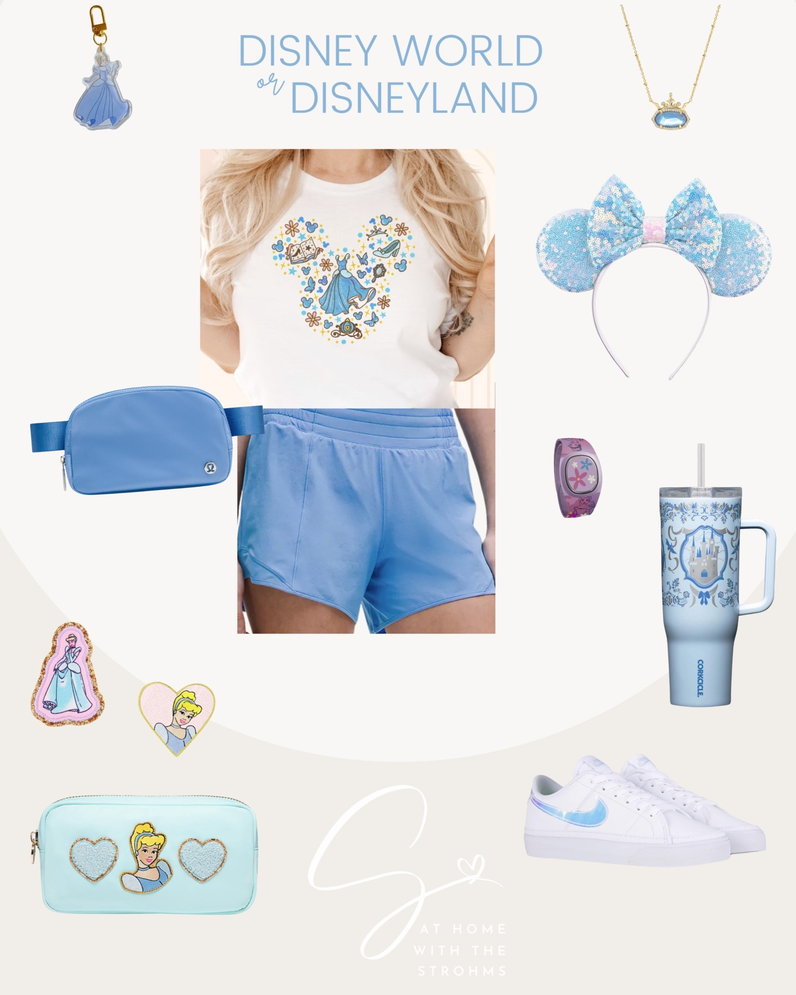 Bringing a little bibbidi bobbidi blue to the parks with this Cinderella-inspired outfit 🩵✨ Perfect for a magical day at Disney, this look combines comfort, sparkle, and subtle princess vibes for the ultimate park-ready fit. Think breathable fabrics, pretty blue tones, and accessories that feel straight out of a fairytale.

Paired with white and silver details, comfy walking shoes, and park-day must-haves like a cooling tumbler, bow, and crossbody bag—it’s sweet, stylish, and ready for castle pics at golden hour 👟🎀🏰

Everything’s linked from favorite shops like Nike, Corkcicle, Disney Store, Lululemon, Amazon, Etsy, Stoney Clover Lane, Aden + Anais, and Kendra Scott 💫

#CinderellaInspired #DisneyParksStyle #ParkOutfit #BibbidiBobbidiBlue #DisneyStyle #LTKDisney #PrincessVibes #DisneyOutfitIdeas #WomensParkLook #DisneyPackingList #CinderellaStyle #MagicalDetails #DisneyCreator #WhatToWearToDisney #ComfyAndCute #EverydayMagic #DisneyOutfitInspo

#LTKFamily #LTKShoeCrush #LTKTravel