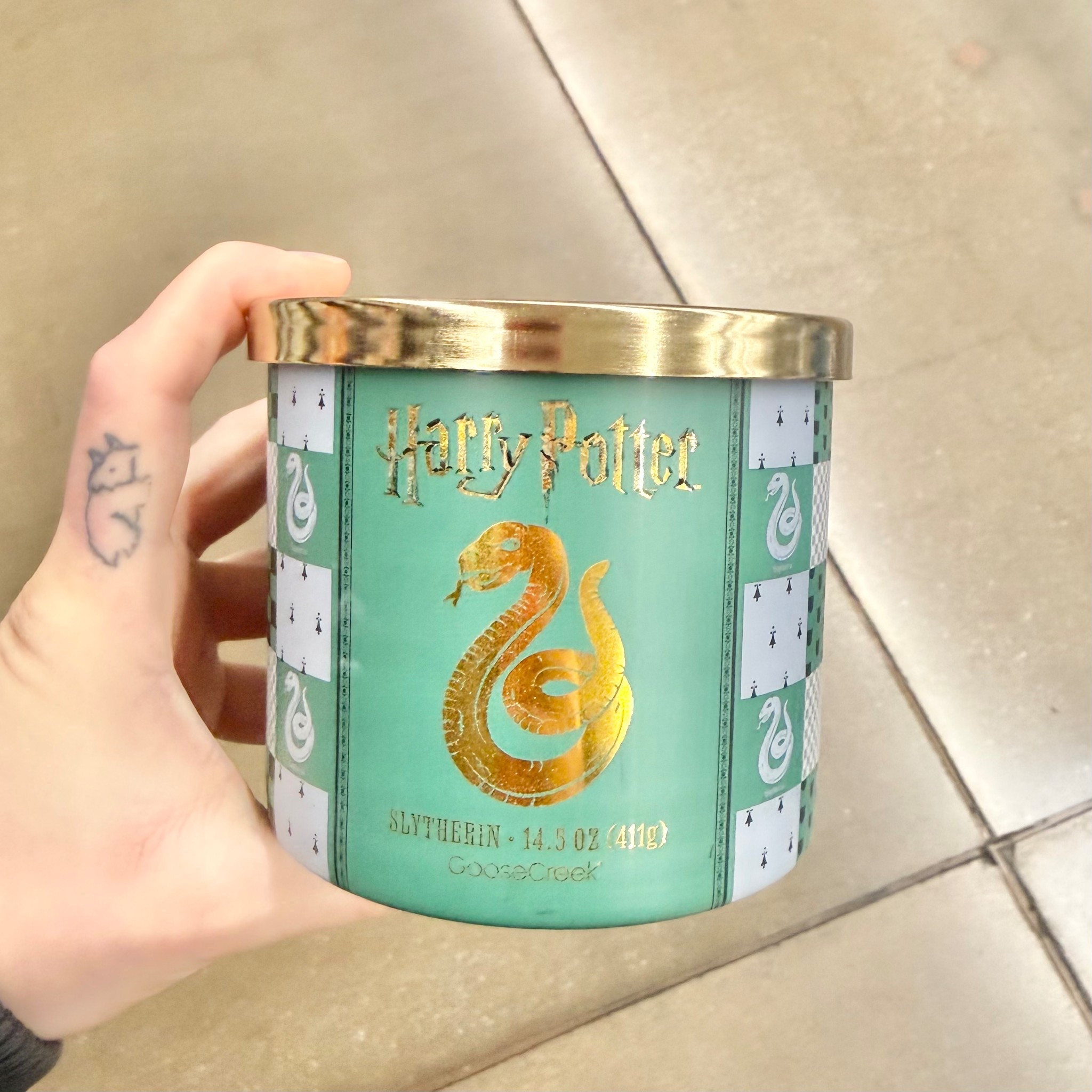 @walmart 
Goose Creek Harry Potter Slytherin 3-wick Black Lake Waters, Fog-Laced Dungeons, Woodland Embers & Smoldering Amber Scented Jar Candle, 14.5oz
$13.22

#LTKFindsUnder50 #LTKHome