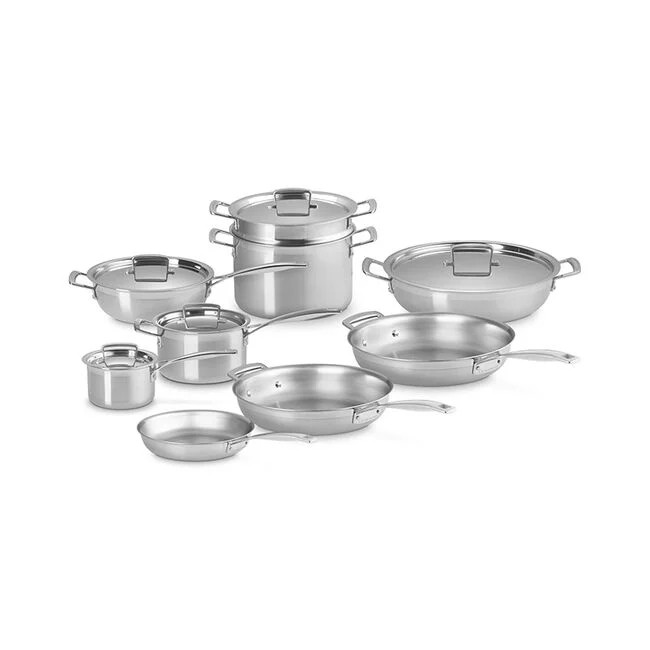 Classic Stainless Steel 14-Piece Cookware Set | Le Creuset