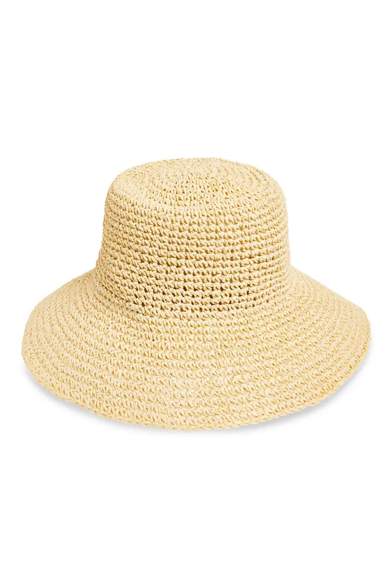 Lantern Packable Straw Bucket Hat (Women) | Nordstrom | Nordstrom