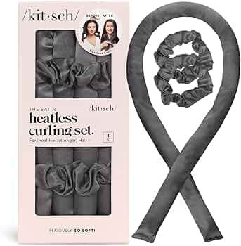 Kitsch Satin Heatless Curling Set - Hair Rollers for Heatless Curls | Heatless Hair Curlers | Hol... | Amazon (US)