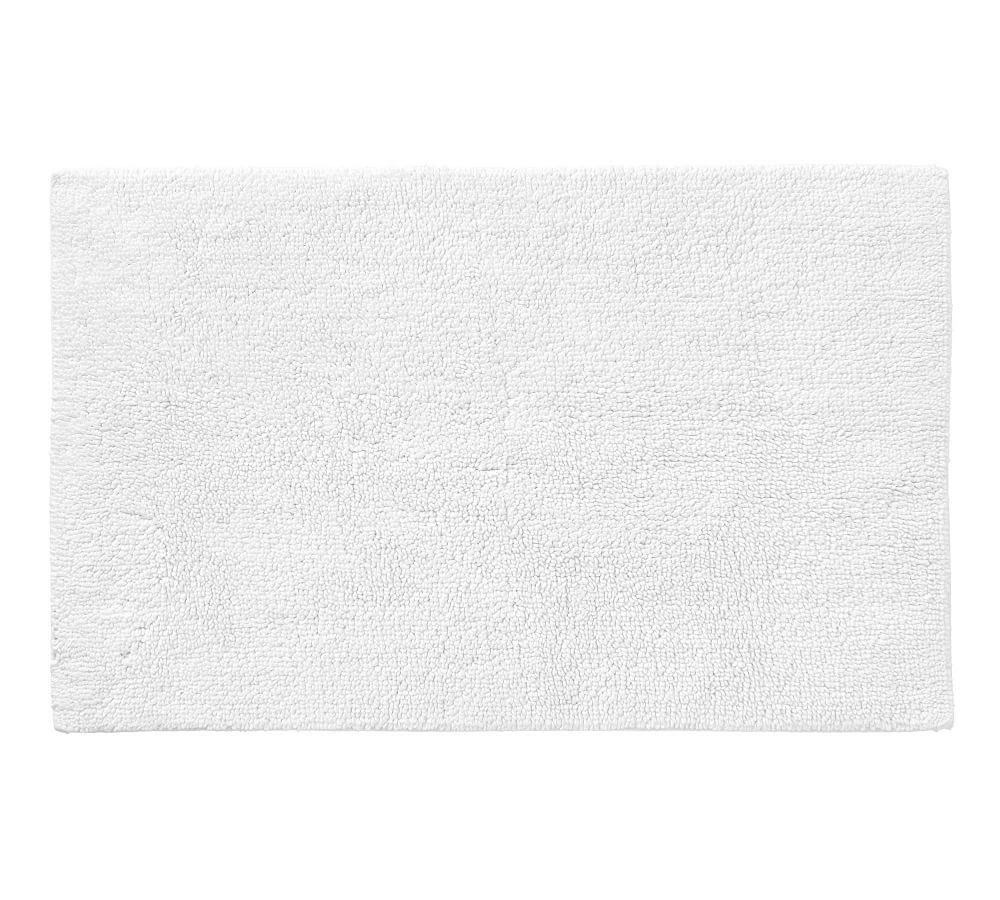 White Classic Organic Loop Bath Mat, 17x24&amp;quot; | Pottery Barn (US)