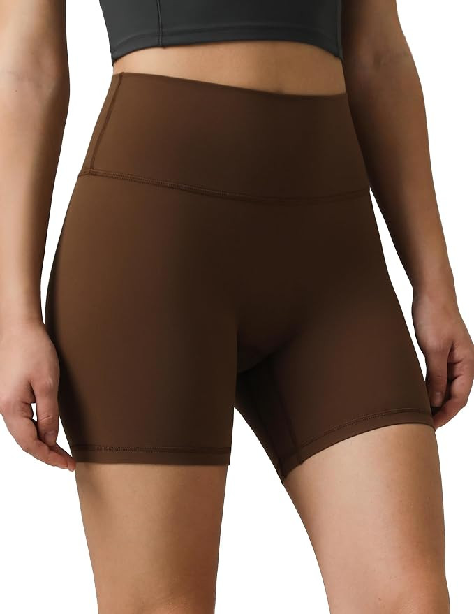 Colorfulkoala Dreamlux No Front Seam High Waist Biker Shorts for Women 6" Inseam Workout Yoga Sho... | Amazon (US)