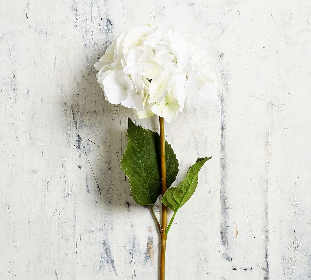 Faux Hydrangea Stem - White | Pottery Barn (US)