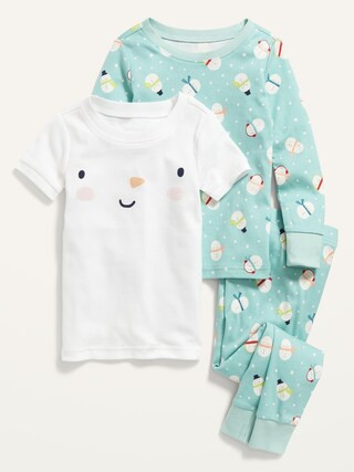 Unisex 3-Piece Printed Pajama Set for Toddler & Baby | Old Navy (US)