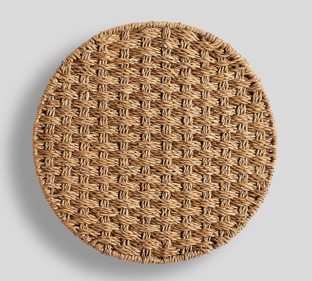 Capitola Woven Round Chargers, Set of 4 - Natural | Pottery Barn (US)