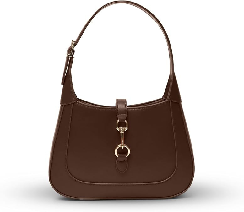 Shoulder Bag for Women, Small Trendy Purse Vegan Leather Adjustable Strap | Amazon (US)