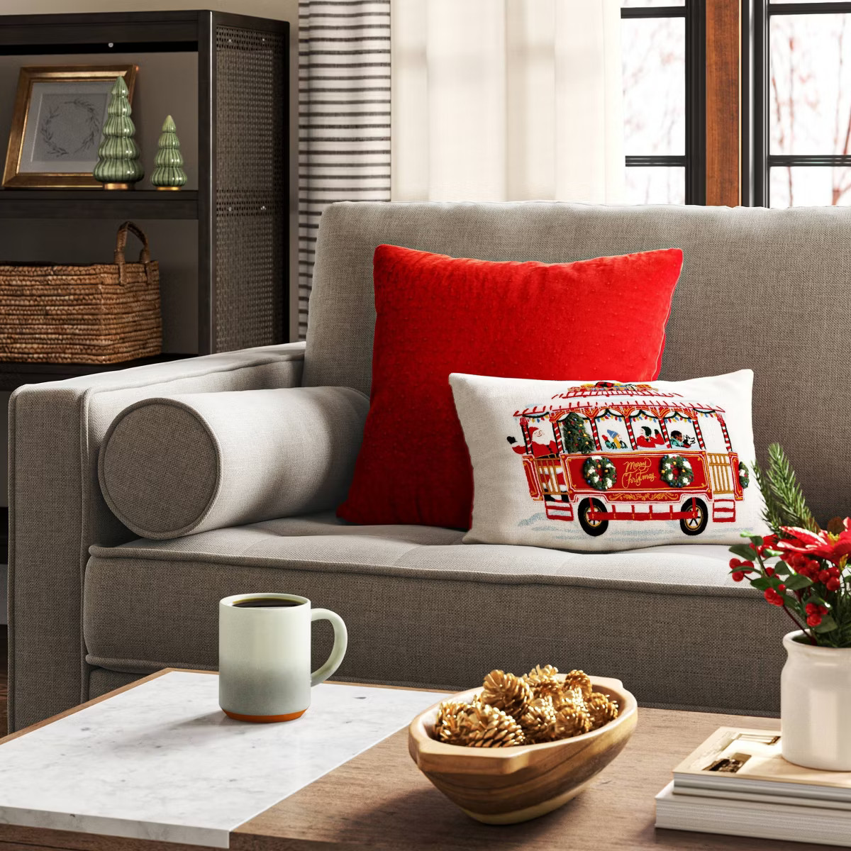 Trolley Lumbar Throw Pillow White - Threshold™ | Target