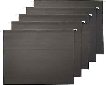Amazon Basics Hanging File Folders, Letter Size, 8.5x11 inches, Black, 25-Pack | Amazon (US)