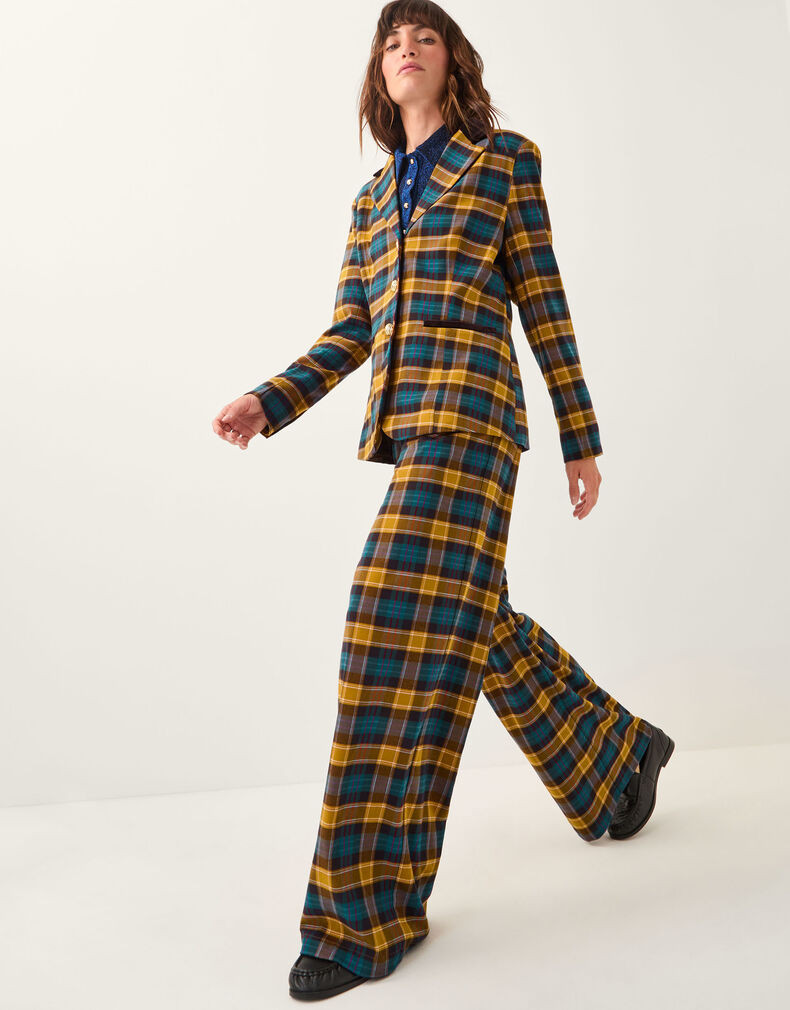 Monsoon x Sarah Corbett-Winder Tartan Blazer Yellow | Monsoon (UK)