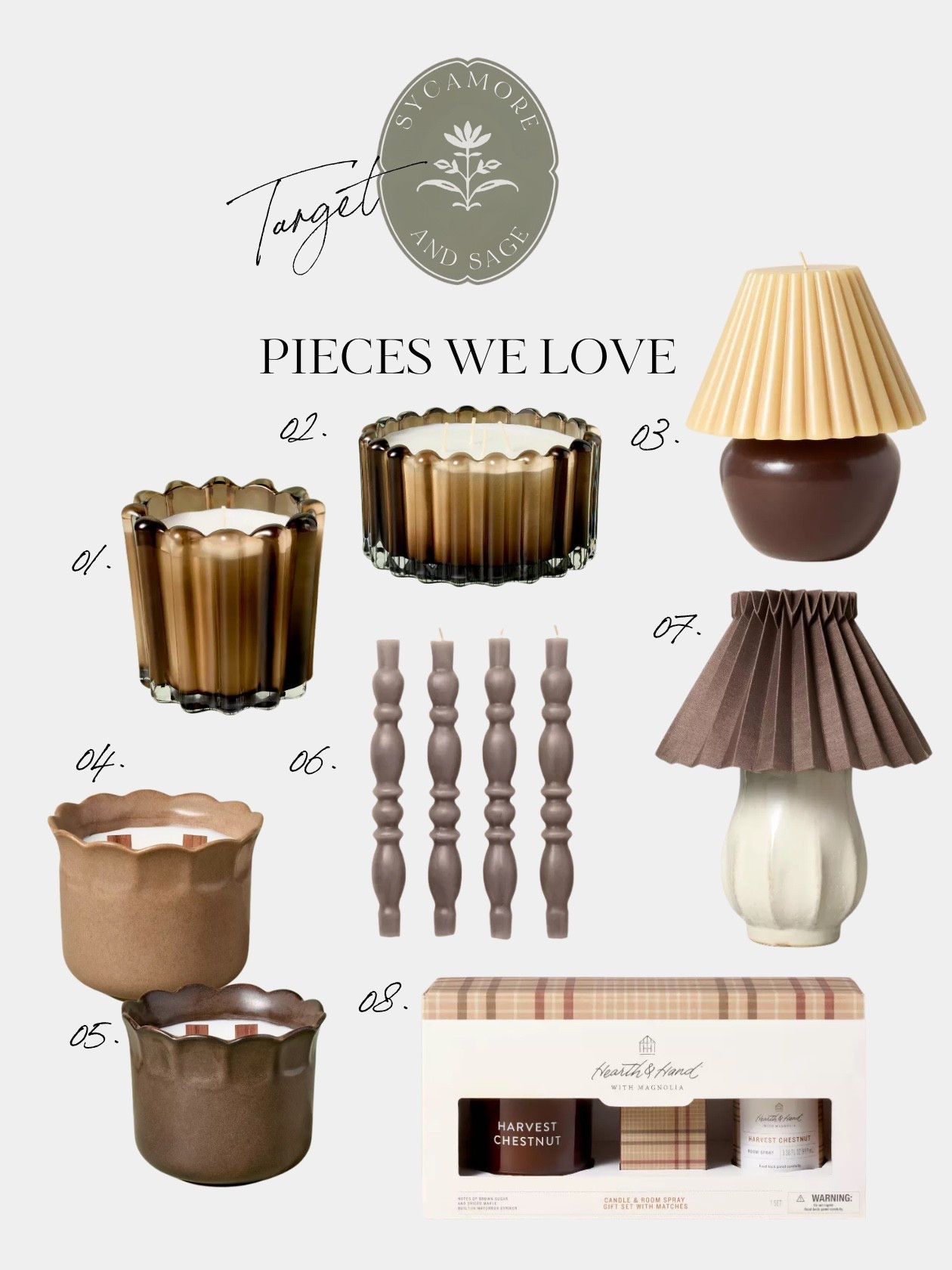 The new Fall collection from Hearth & Hand by Magnolia at Target just dropped and I’m obsessed! Especially with these timeless candles! Every single piece is so good. If I could buy the entire collection, I would! Shop all my favorites now on LTK! 

#HearthAndHand #MagnoliaTarget #TargetHome #FallDecor #LTKhome #TargetFinds #FallVibes

#LTKSeasonal #LTKHome
