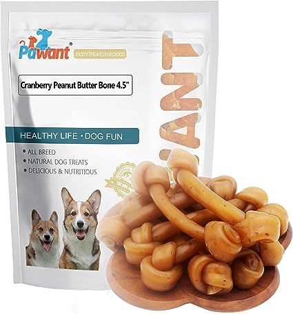 Pawant Dog Chews Long Lasting Rawhide Free Dog Bones Cranberry Taste 4.5" 0.5lb       Add to Logi... | Amazon (US)