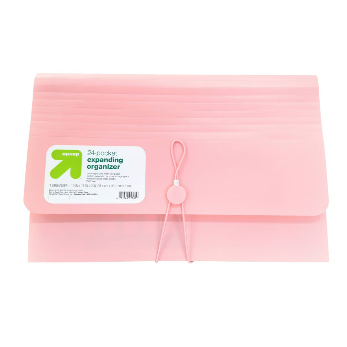 24 Pocket Expanding File Folder Organizer Legal Size Blush - up&up™ | Target