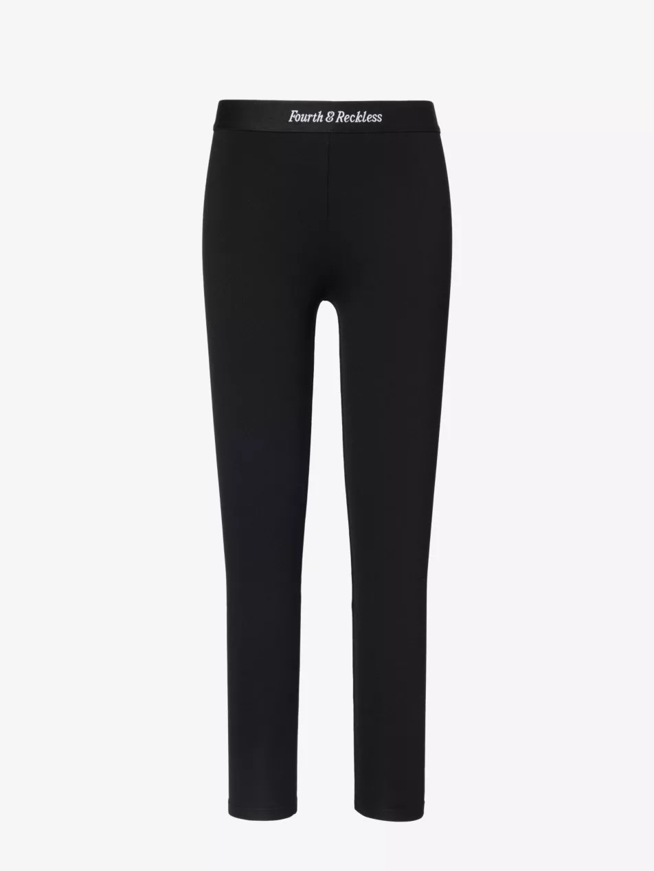 Amber logo-waistband stretch-woven leggings | Selfridges