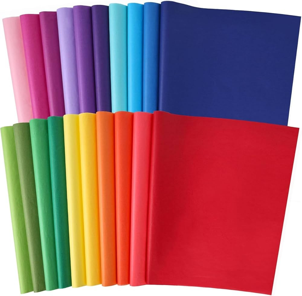3 Otters 120 Sheets Tissue Paper for Gift Bags, 20x14 Inch Colorful Gift Wrapping Paper for DIY C... | Amazon (US)