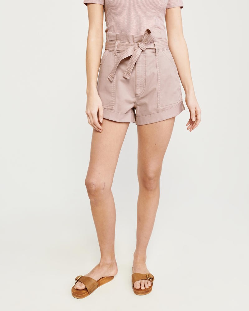 Belted Twill Shorts | Abercrombie & Fitch US & UK