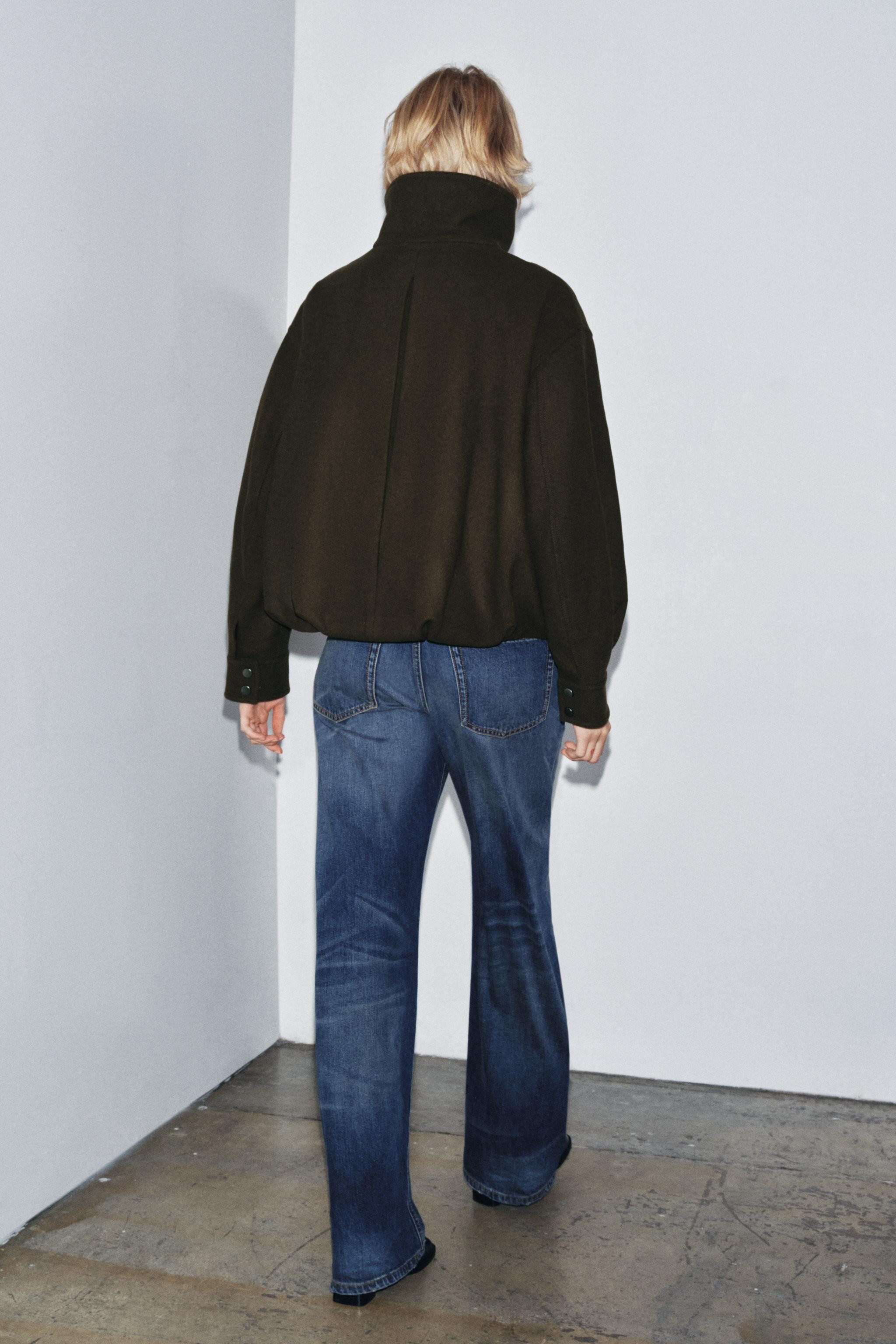 ZW COLLECTION MINIMAL WOOL BOMBER JACKET | Zara US