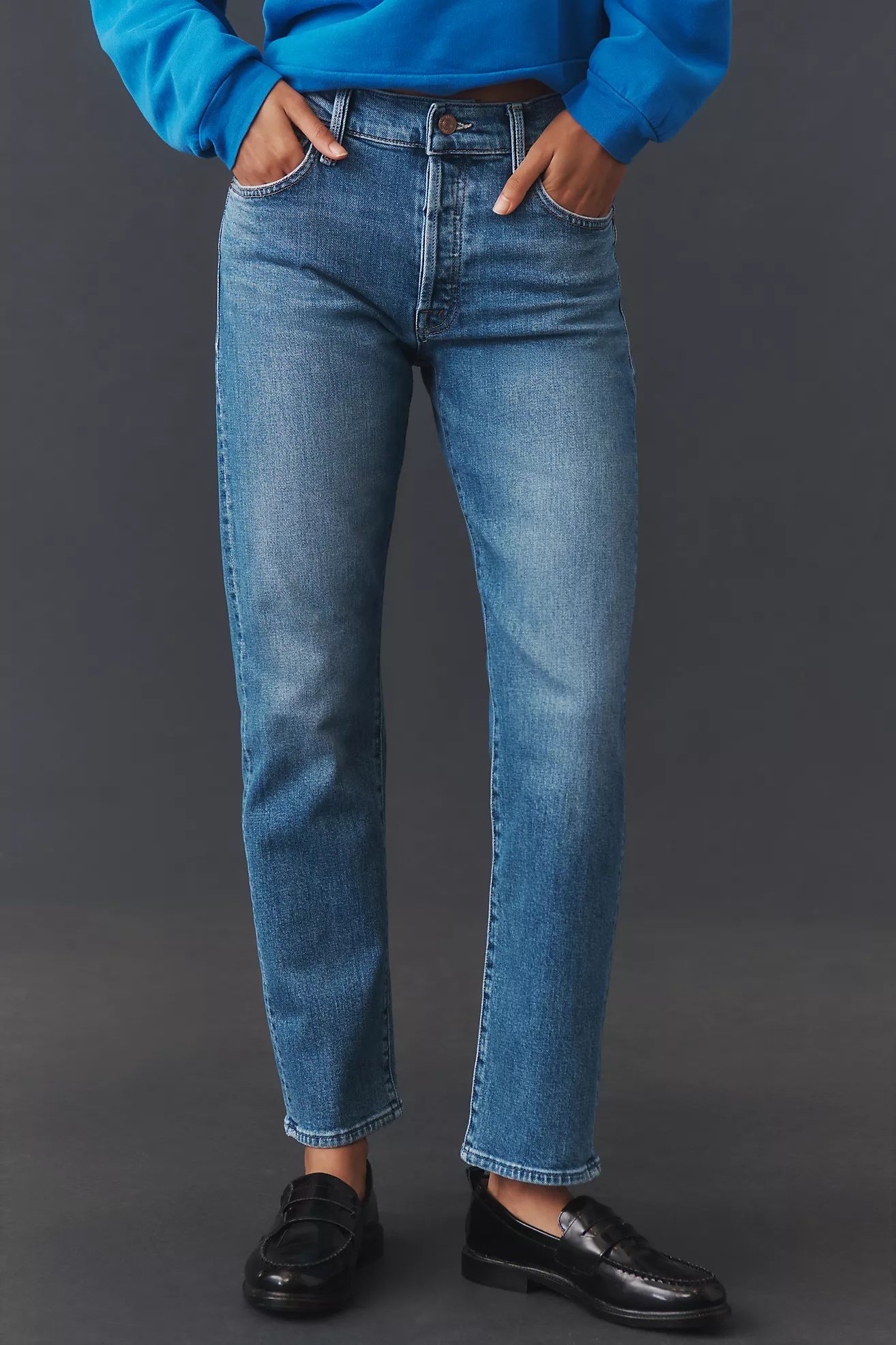 MOTHER The Hiker Hover Mid-Rise Wide-Leg Jeans | Anthropologie (US)