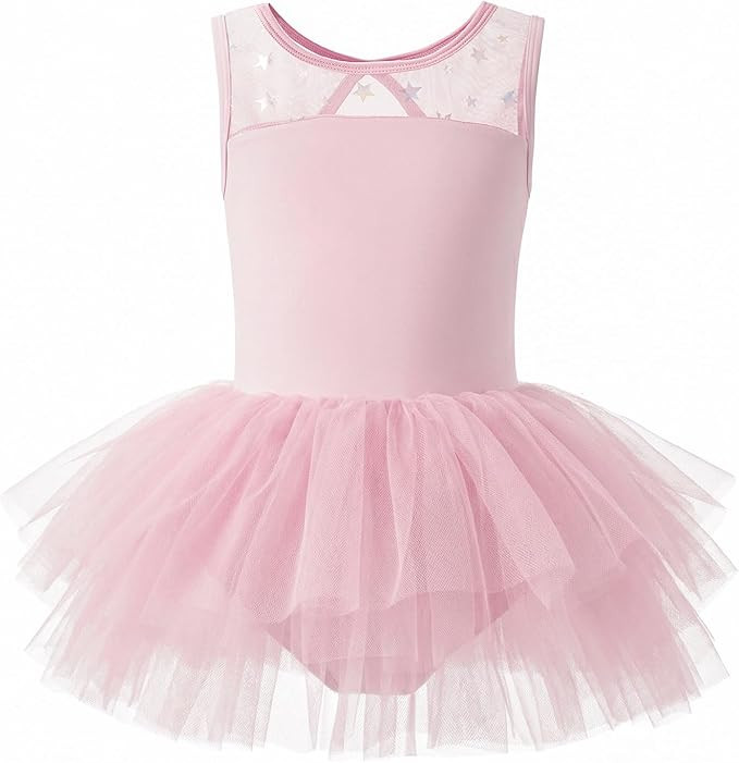 KARETT Toddler Girls Tutu Dress Sleeveless Sequin Mesh Top A-Line Ballerina Dancewear for Recital... | Amazon (US)