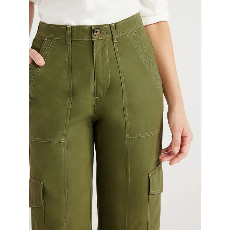 Free Assembly Women’s Cargo Pants, 27” Inseam, Sizes XS-XXXL | Walmart (US)