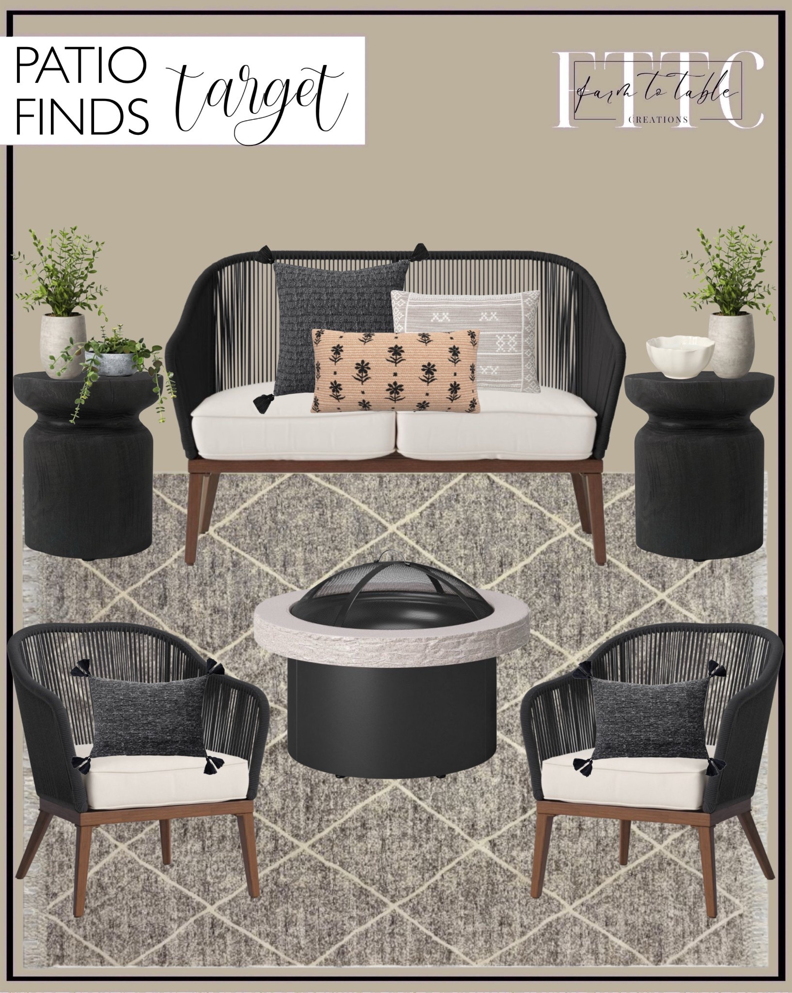 ON SALE Target Patio Finds.  Follow @farmtotablecreations on Instagram for more inspiration.

Wooden Stump Patio Accent Table. Desert Hatch Outdoor Rug. Outdoor Lumbar Pillow. Purcell Wood Outdoor Patio Chairs. Purcell Wood Patio Loveseat. Stack Stone Wood Burning Outdoor Fireplace. Block Print Pillow. Artificial Plants. Scalloped Jar Candle. 

Patio Finds | Spring Artwork | Framed Art | Console Table | Dining Room | Dining Room Artwork | Bathroom Finds | Bedroom Finds | Bedroom Furniture | nightstands | Home Decor| Fireplace Decor | Spring Refresh |  Bedroom Finds | Neutral Stems | Spring Stems | Bookshelf Decor | Bedroom Space | Cozy  Corner | Bathroom | Curated Entryway | Spring  Decor | End of Year Clearance | Trending Decor | Viral Decor  | Coffee Table Decor | Neutral Decor | Fall Stem Sale | Target Finds | Skinny Bench | Bedroom | Living Room | Breakfast Nook | Amazon Home | Target Sale | Loloi Rugs | Magnolia Home | console table | console table styling | faux stems | entryway space | front porch decor | neutral decor | entryway decor | cozy home | affordable decor |  home decor | home inspiration | console styling | entryway rug | cozy moody home | moody home decor | neutral home | bathroom decor | living room | spring decor | Hearth & Hand | Studio McGee | 2025 Home Trends | trending home | Crate&Barrel 




#LTKSaleAlert #LTKSeasonal #LTKHome