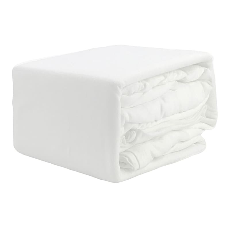 4-Piece White Jersey Sheet Set, Queen | At Home