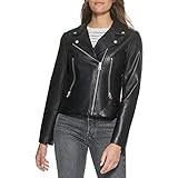 Levi's Women's Faux Leather Asymmetrical Moto Jacket, Black, X-Large | Amazon (US)