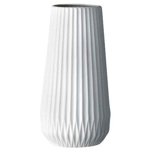 Ceramic Fluted Vase - White (5") - 3R Studios | Target