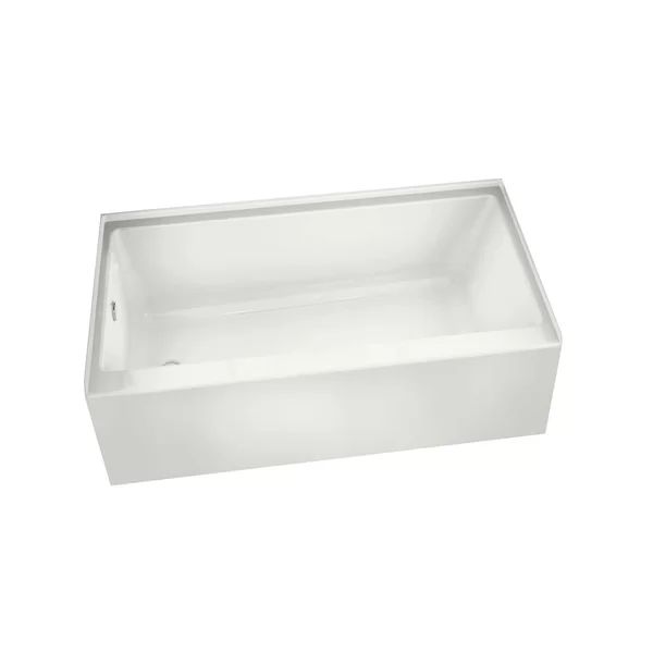 105705-R-000-001 Rubix 59.75'' x 32'' Alcove / Tile In Soaking Acrylic Bathtub | Wayfair North America