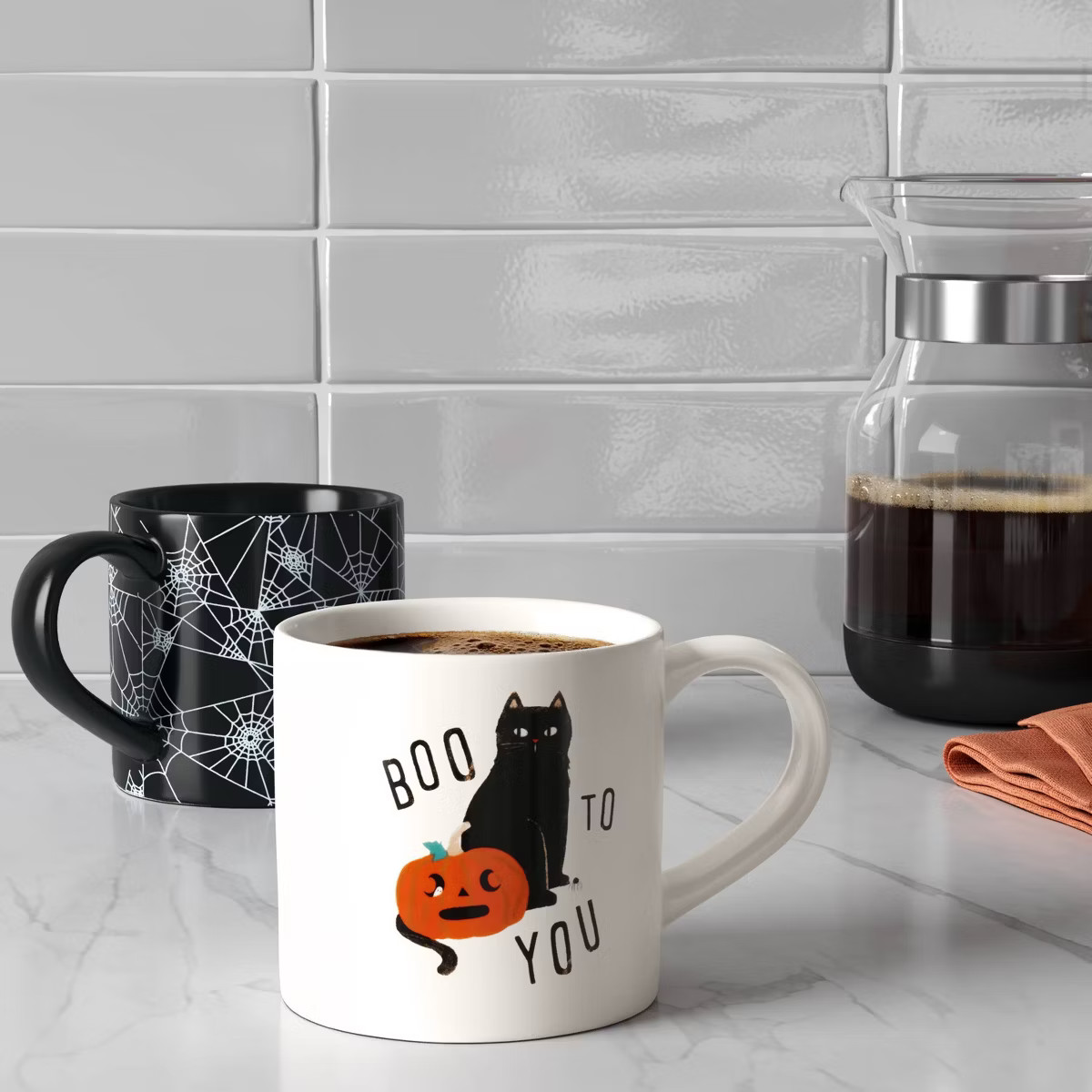 16oz Halloween Stoneware Spider Web Pattern Mug - Hyde & EEK! Boutique™ | Target