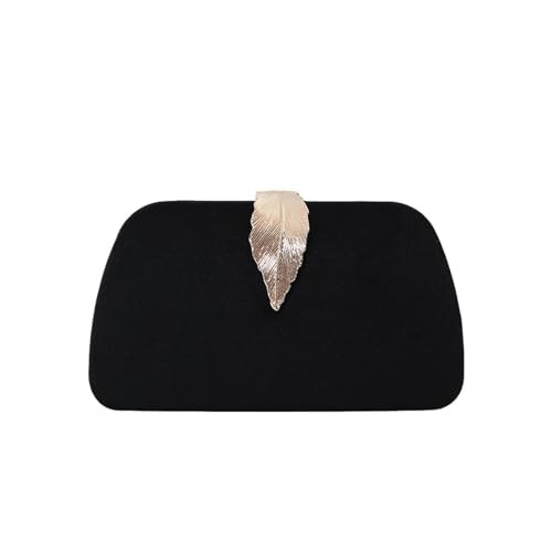 Evening Bag, Women Handbag, Banquet Bag, Dinner Clutch With Metallic Leaves Clasp (black velvet):... | Amazon (US)