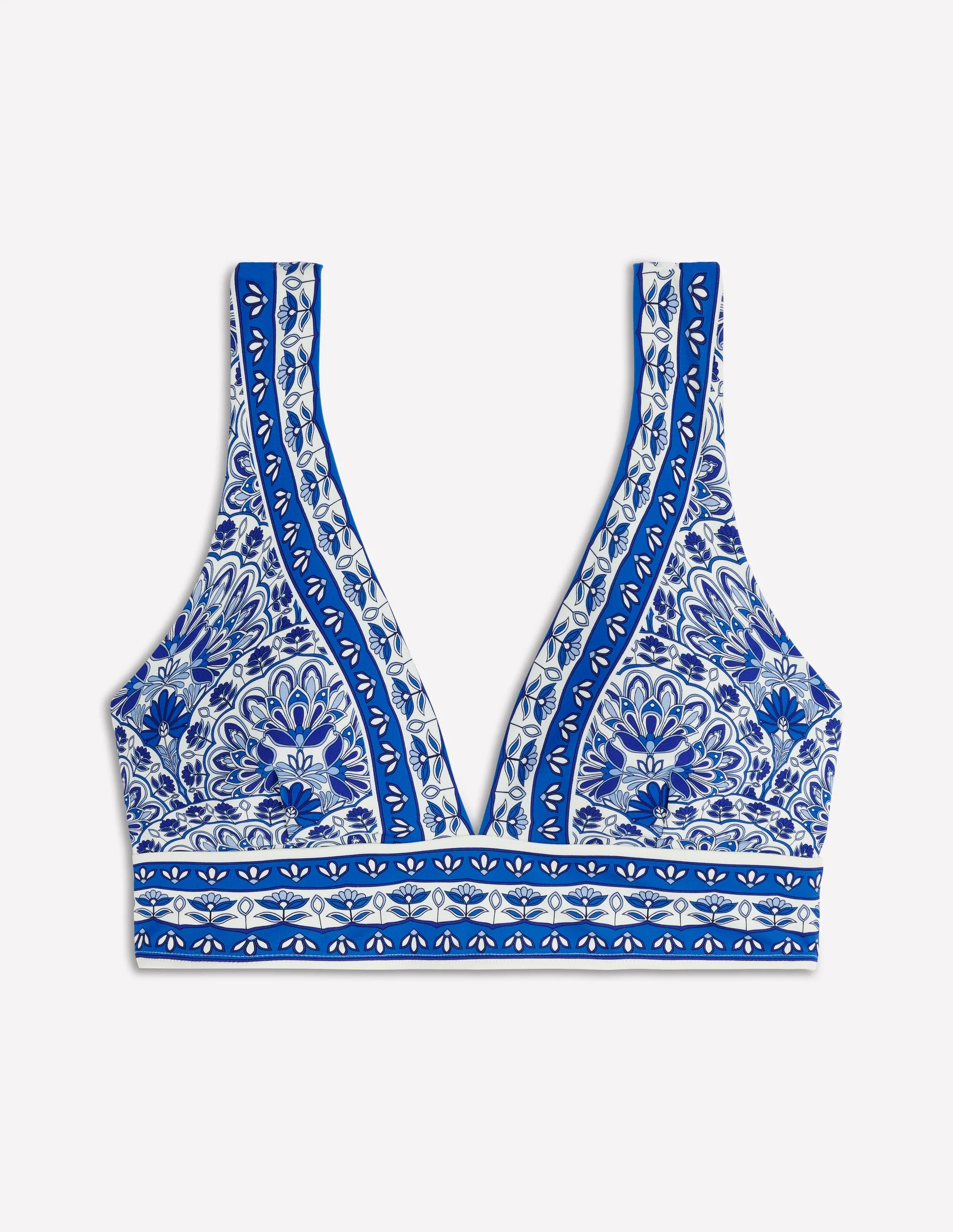 Porto Bikini Top-Blue, Elaborate Terrace | Boden (US)