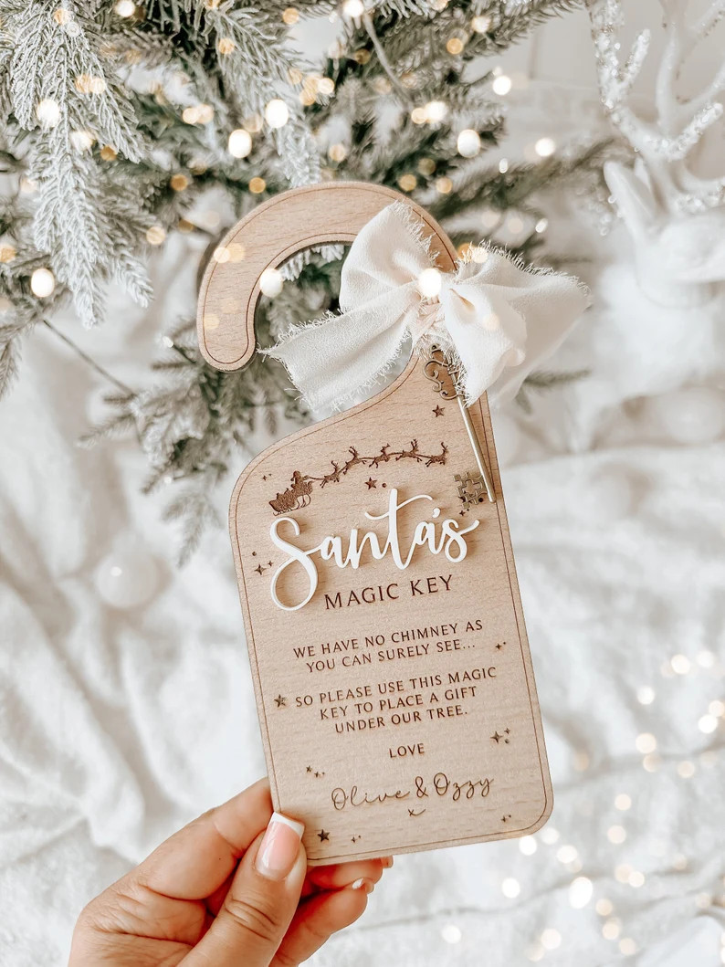Personalised Santa's Magic Key Door Hanger - Etsy | Etsy (US)