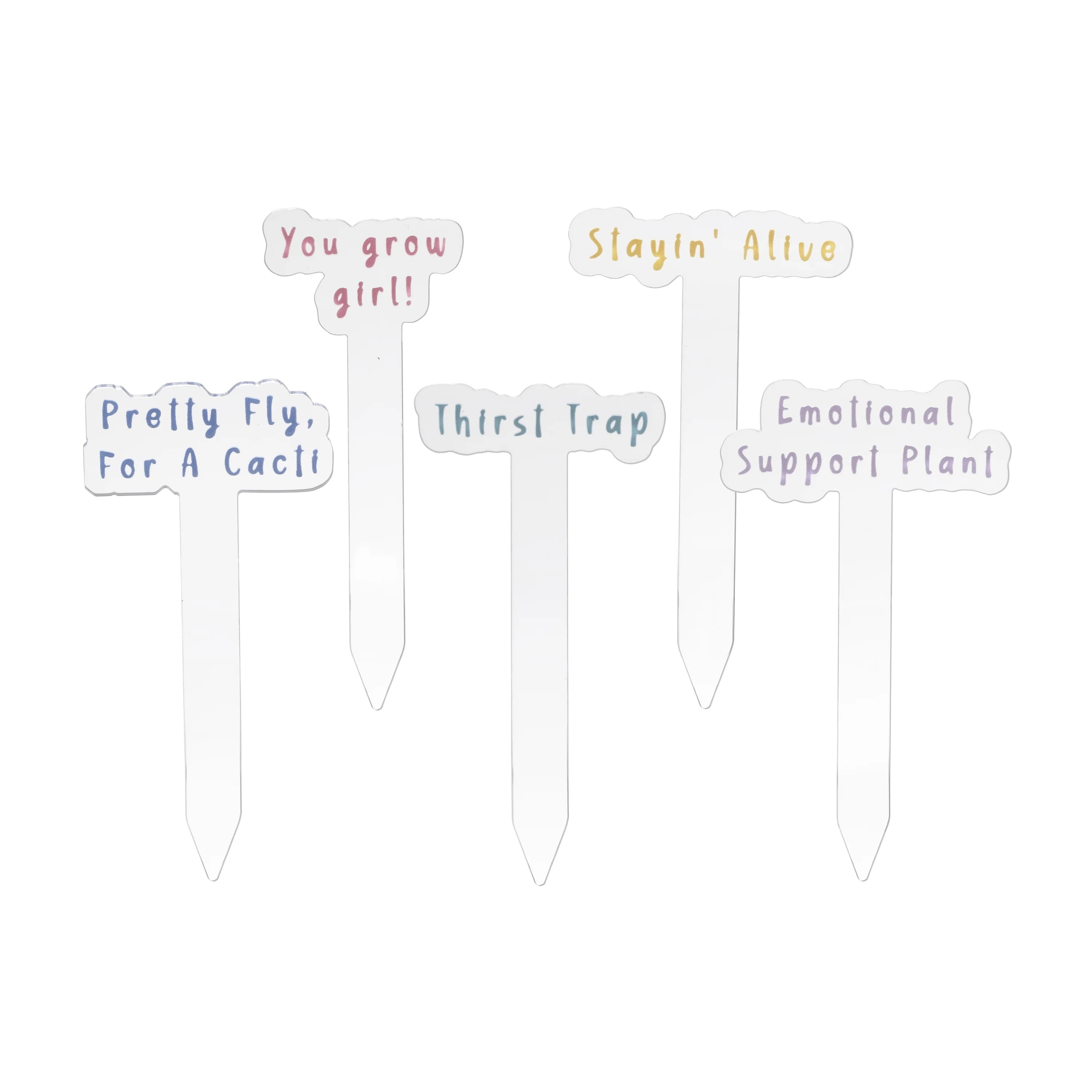 Mainstays Motivational Acrylic Plant Stakes 5-Pack | Walmart (US)