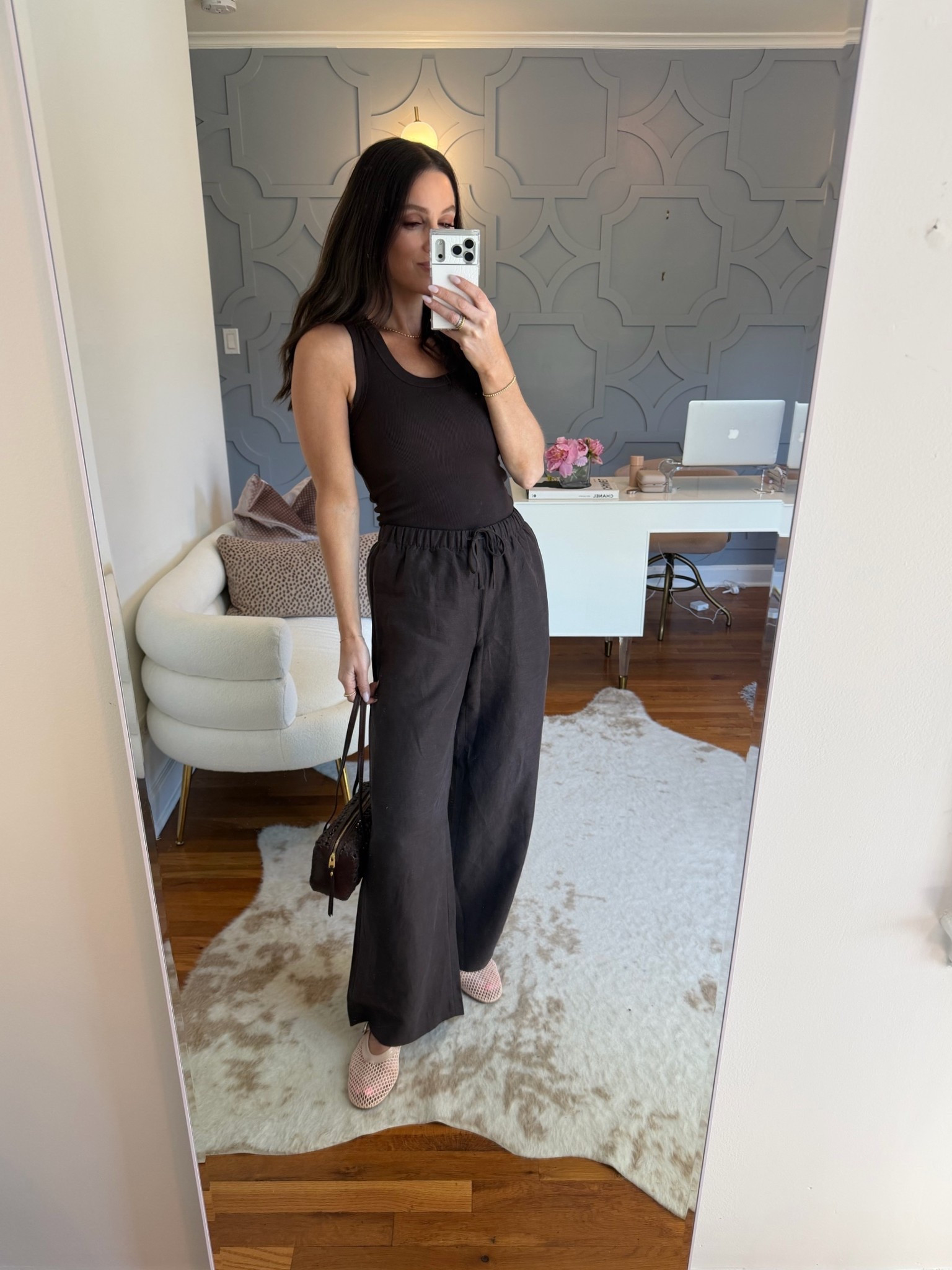 Easy chic elevated casual summer look!
Tank: true to size multiple colors 
Pants: true to size multiple colors

#LTKootd #LTKOver40 #LTKSeasonal